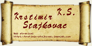 Krstimir Stajkovac vizit kartica